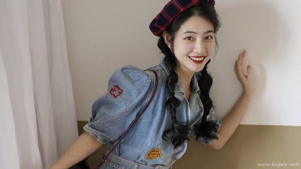 清甜牛仔美美女私房图片