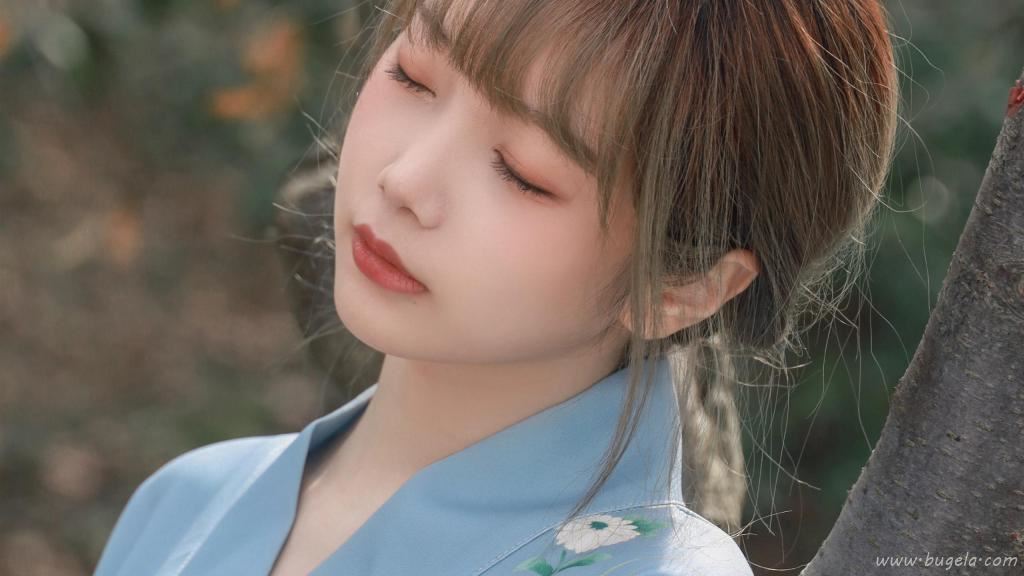 春天樱花季和服美女图片
