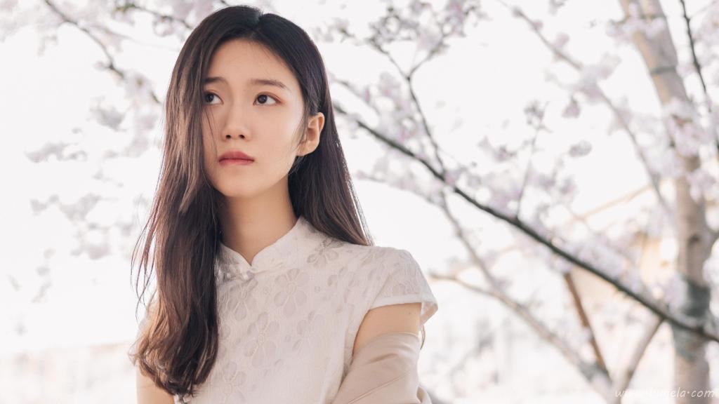 知性优雅美女户外图片