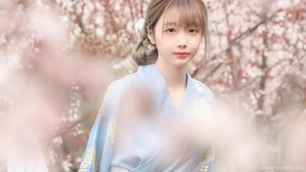 春天樱花季和服美女图片