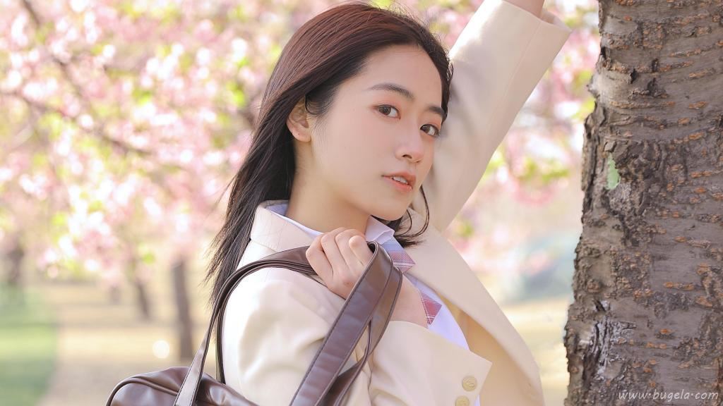 jk美女樱花图片