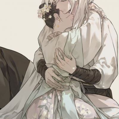 情侣头像卡通一男一女抱猫 动漫可爱情侣头像图片