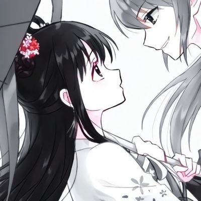 兔女郎学姐摸头情侣头像 一对两张动漫可爱图片