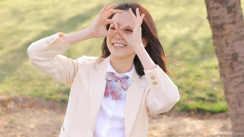 jk美女樱花图片
