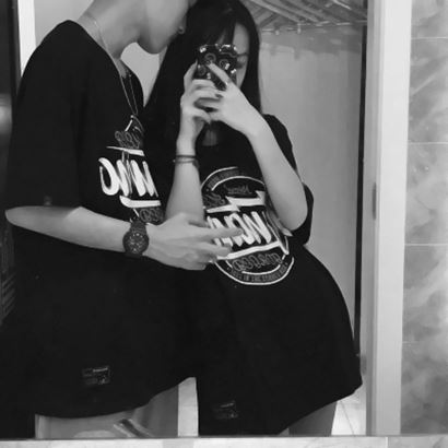 情侣头像真人一人一半 分开黑白 一男一女酷图片