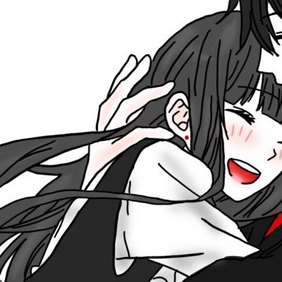 白色头发狐狸耳朵漫画情侣头像 一左一右超甜图片