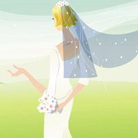 穿白色婚纱的新娘子_动漫头像_爱扣扣网图片