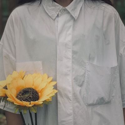 情侣头像送玫瑰的彩色的 带花清新图片