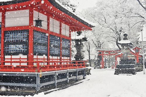 唯美好看的冬季雪景lomo意境图片