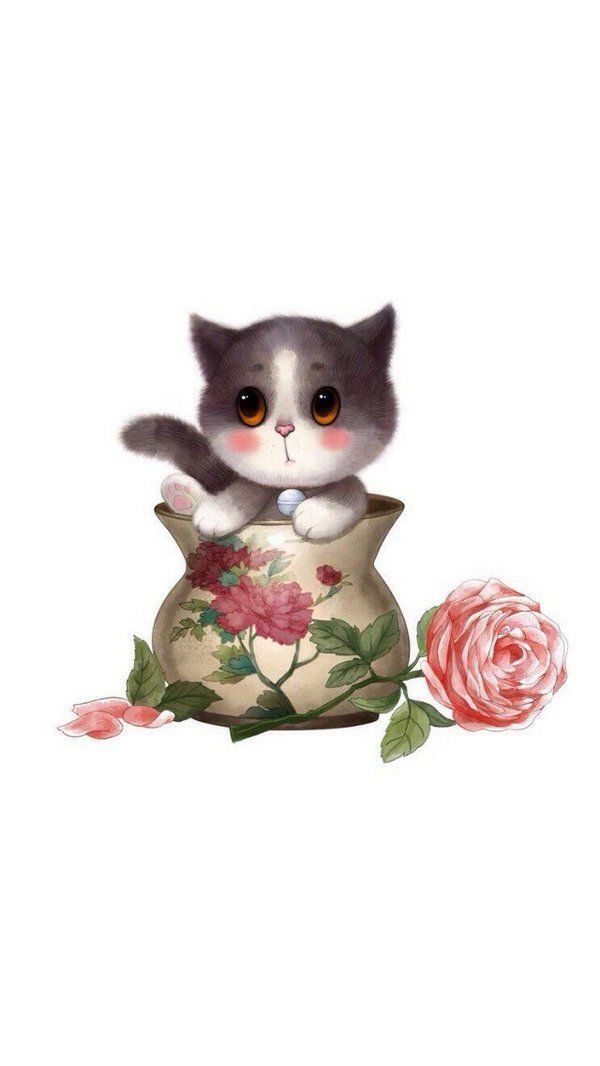 可爱的动漫小猫咪大全图片