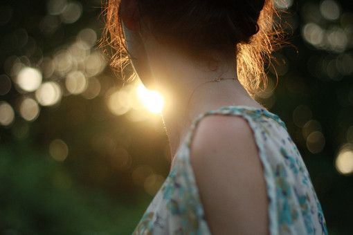 逆光的温柔小清新女生合辑图片
