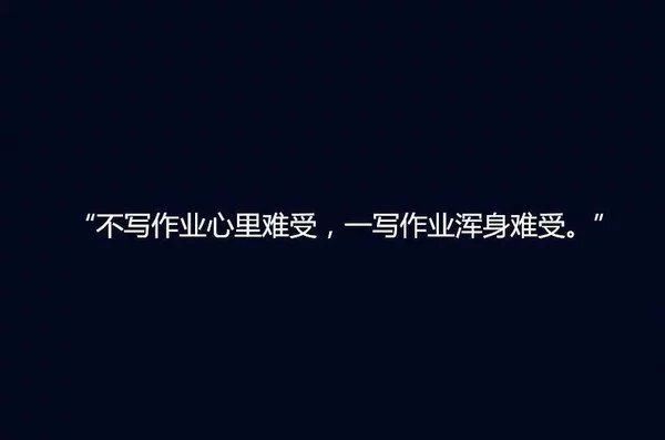 关于作业的个性文字大全图片