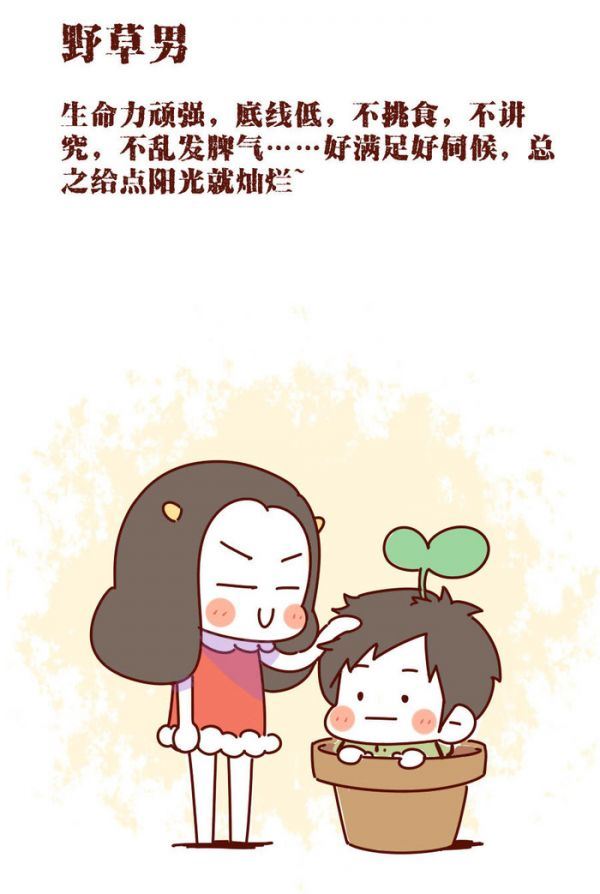 卡通男生文字精选图片