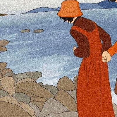 抖音最火的情侣头像夕阳 一左一右图片