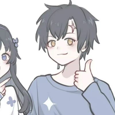温柔甜美的情侣头像漫画版 一左一右图片