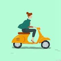 骑小电动车的唯美头像_微信头像大全图片