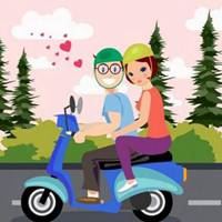 骑小电动车的唯美头像_微信头像大全图片
