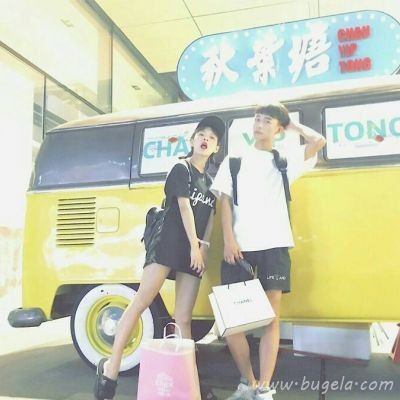 美女心可爱情侣一对情头头像图片