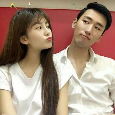美女心可爱情侣一对情头头像图片