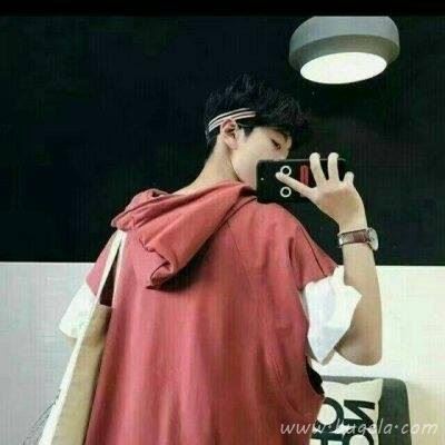 非主流不看脸红色系男头图片