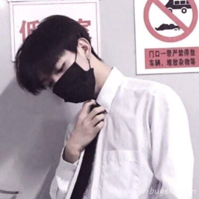 韩版男生帅气戴口罩头像图片