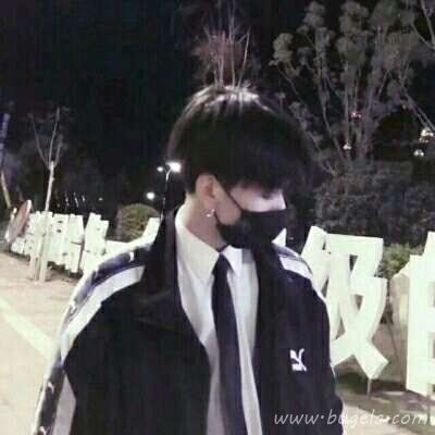 韩版男生帅气戴口罩头像图片