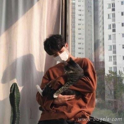 韩版男生帅气戴口罩头像图片