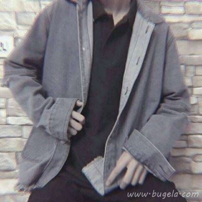 复古风男生衬衫半身头像图片