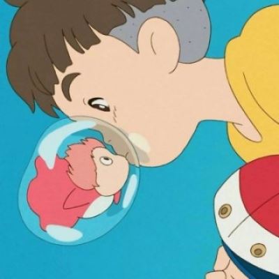 宗介波妞情侣头像一对 双人 动漫可爱图片