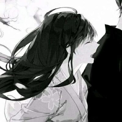 黑夜有所思的情侣头像高清 卡通动漫图片