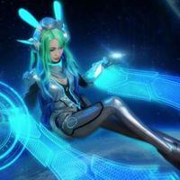 漫画头像女生唯美冷傲偏天蓝色_微信头像大全图片