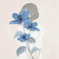 唯美鲜花遮眼睛女生头像_微信头像大全图片
