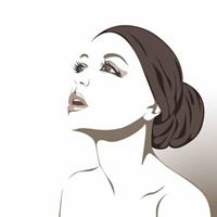 手绘头像女生唯美简约成熟女人_微信头像大全图片