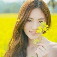 油菜花蓝天白云美女侧面头像_微信头像大全图片