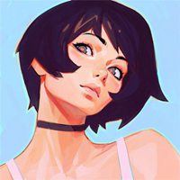 彩色手绘女生头像唯美高清_微信头像大全图片
