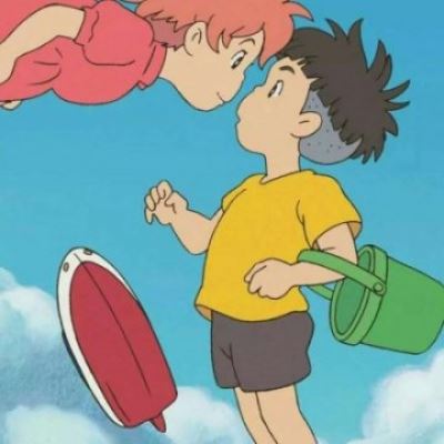 宗介波妞情侣头像一对 双人 动漫可爱图片