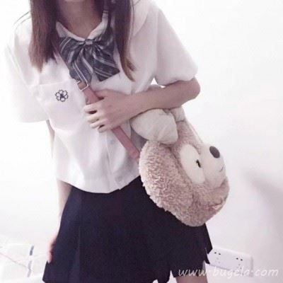 萌妹子不照脸衬衫平胸头像图片