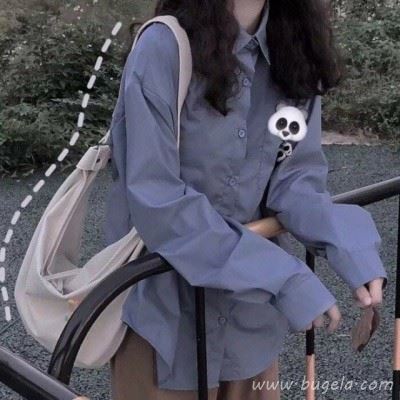 萌妹子不照脸衬衫平胸头像图片