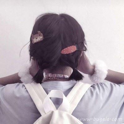 女生背影双马尾可爱头像 背影可爱萌女孩头像图片