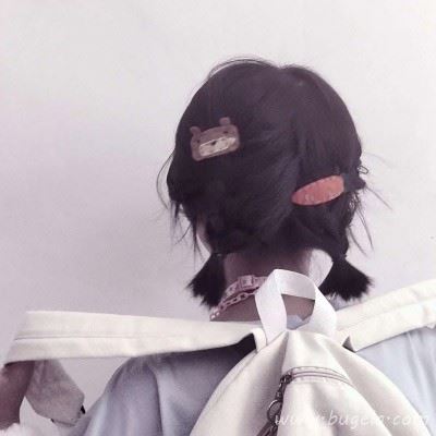 女生背影双马尾可爱头像 背影可爱萌女孩头像图片