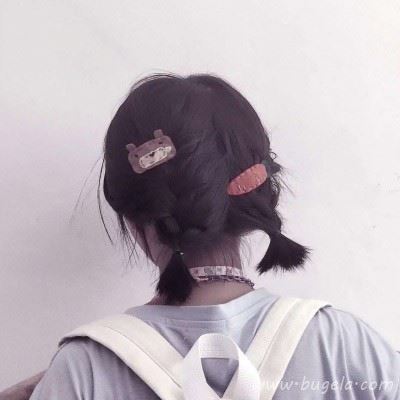 女生背影双马尾可爱头像 背影可爱萌女孩头像图片
