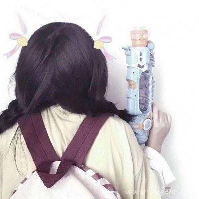 女生背影双马尾可爱头像 背影可爱萌女孩头像图片