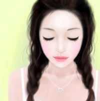 唯美插画手绘美女_动漫头像_爱扣扣网图片