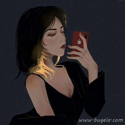 女头动漫高冷侧脸头像 帅气撩人二次元女头像图片