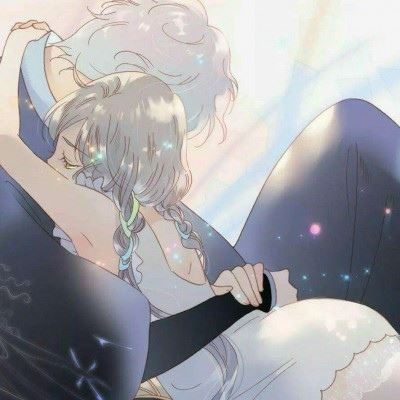 动漫情侣头像一对热吻动图 一男一女图片