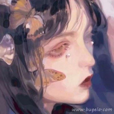 黑暗动漫女头像 二次元丧系女头像图片