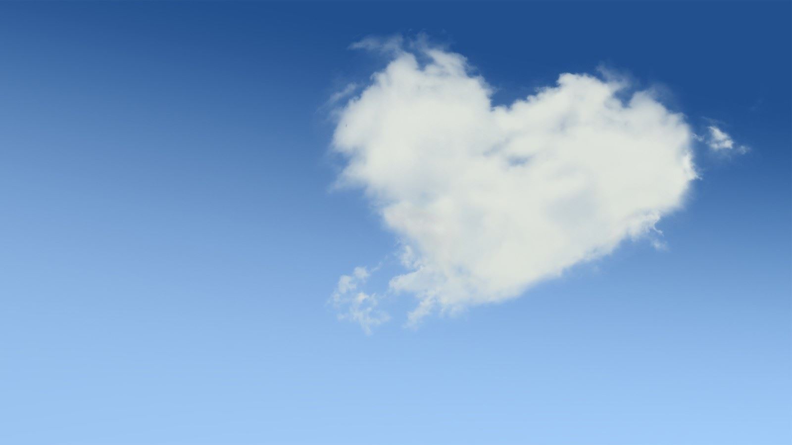 快乐天空浪漫爱心云朵心形风景壁纸图片