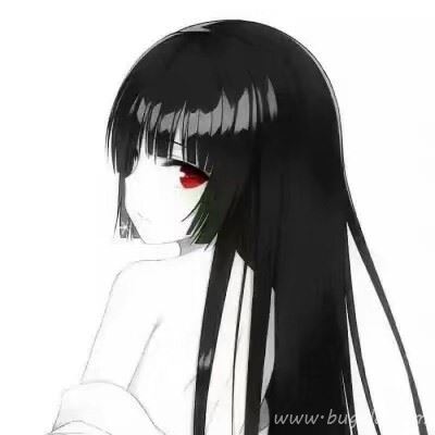 黑白动漫病娇女头像 黑化病娇女系动漫头像图片