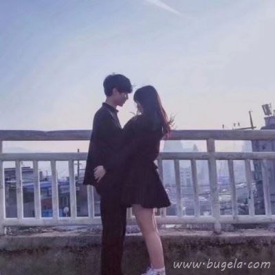 韩版情头双人全身照一对微信头像图片
