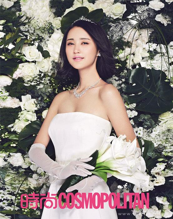 张歆艺婚纱唯美梦幻写真图片